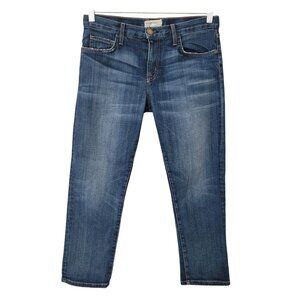 Current/Elliott Boyfriend Jeans Womens Size 25 Mid-Rise Classic Distressed Denim